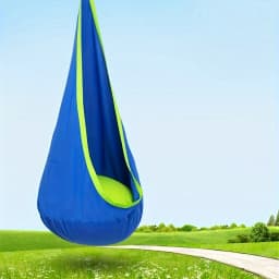 Swing Seat - Indoor/Outdoor Hanging Hammock Chair with Inflatable Pillow & Pocket - Hanging Hammock Chair with Inflatable Pillow