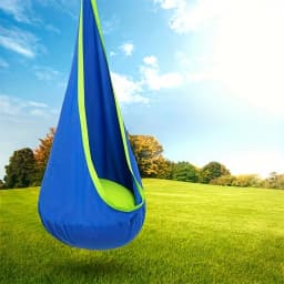 Swing Seat - Indoor/Outdoor Hanging Hammock Chair with Inflatable Pillow & Pocket - Hanging Hammock Chair with Inflatable Pillow