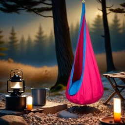 Swing Seat - Indoor/Outdoor Hanging Hammock Chair with Inflatable Pillow & Pocket - Hanging Hammock Chair with Inflatable Pillow