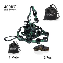 3M 2 PCS Essential Can Hold 400kg Out Door Camping Hiking Hammock Hanging Belt Hammock Strap Rope Accessories Load Bind Rope
