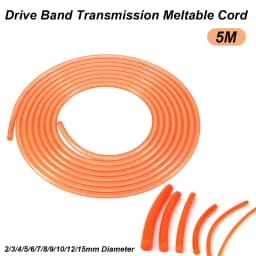 5M Polyurethane Round Smooth Surface PU Urethane Belt for Drive Transmission Meltable Cord 2/3/4/5/6/7/8/9/10/12/15mm Diameters