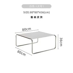 Bauhaus Stainless Steel Medieval Personality Black and White Rectangular Side Several Combination Home Living Room Coffee Table