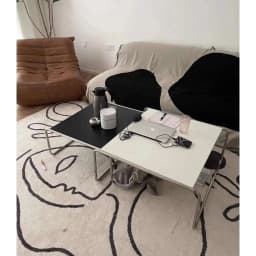 Bauhaus Stainless Steel Medieval Personality Black and White Rectangular Side Several Combination Home Living Room Coffee Table