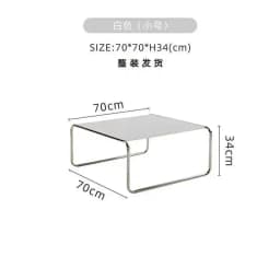 Bauhaus Stainless Steel Medieval Personality Black and White Rectangular Side Several Combination Home Living Room Coffee Table