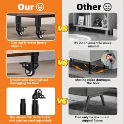 4pcs Metal Extendable Furniture Legs with Casters, Table Legs,with Heavy-Duty Replacement for Cabinets, Sofas, Desks, Dressers