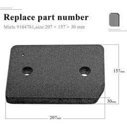 4 PCS Replacement Dryer Filter for Miele 9164761 for Dryer Heat Pump Dryer Filter Mat for ACTIVE TDB230WP TCE530WP,Etc