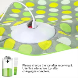 Interactive Cat Toys Rechargeable,Moving Concealed Feathers,Real Mouse Squeaky,Touch Activated Cat Kitten Toy