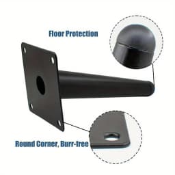 4pcs Sofa Legs Round Solid Metal Furniture Legs Sofa Replacement Legs Perfect Mid-Century Modern Sofa Couch Bed Coffee Table