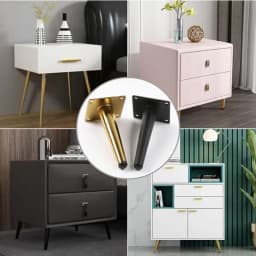 4pcs Sofa Legs Round Solid Metal Furniture Legs Sofa Replacement Legs Perfect Mid-Century Modern Sofa Couch Bed Coffee Table