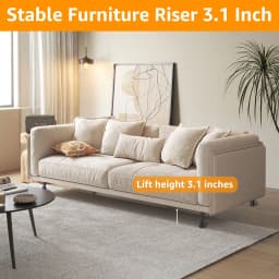 4/6Pcs Furniture Feet Leg Heightening Pads Round Rubber Risers Supports Up to 6000 lbs Lifts Table Chair Desk Sofa Protector