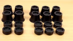 4/6Pcs Furniture Feet Leg Heightening Pads Round Rubber Risers Supports Up to 6000 lbs Lifts Table Chair Desk Sofa Protector