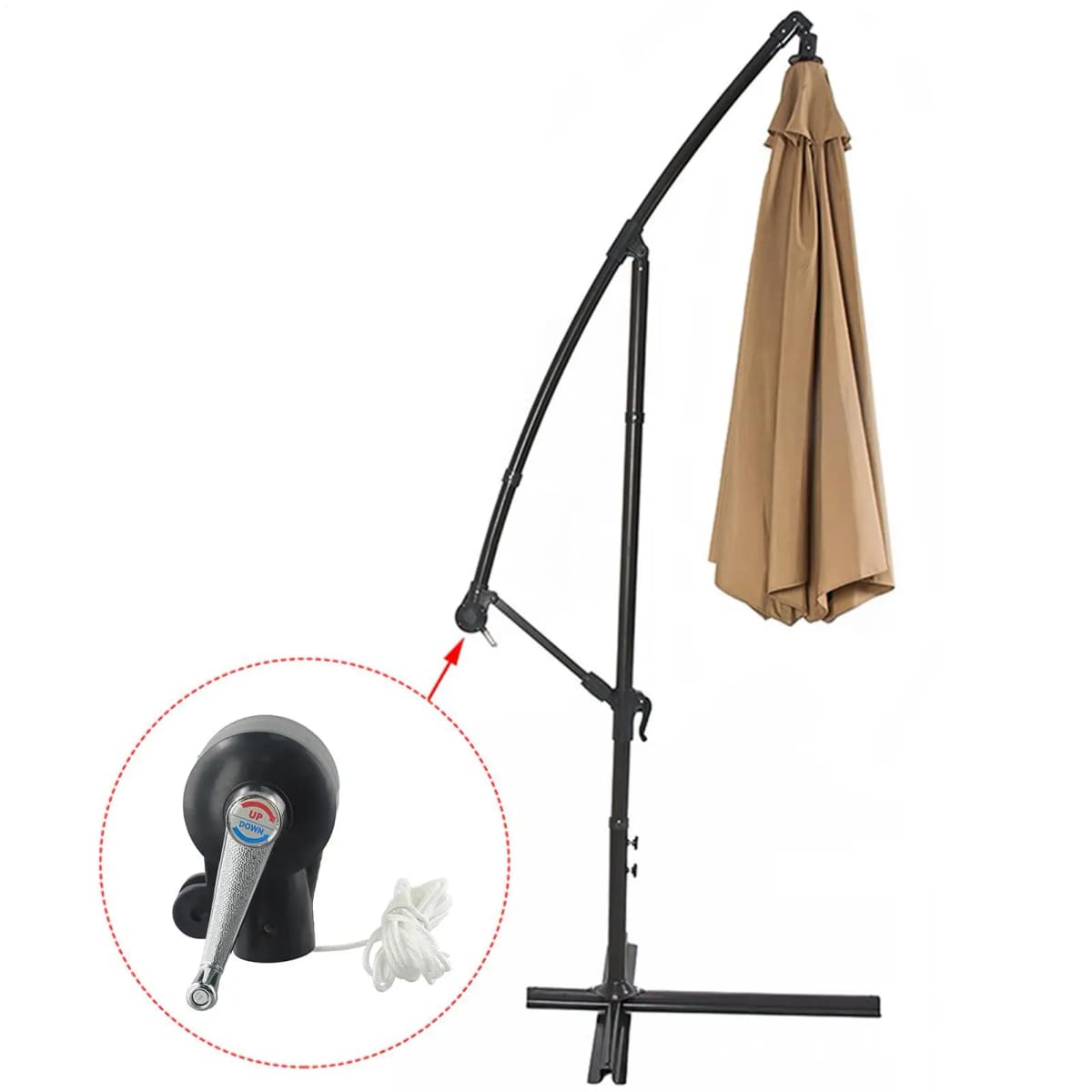 New Parasol Shaker Crank Handle Patio Umbrella Crank Handle For Sun Umbrella Parts Replace Parts For Pool Courtyard Outdoor