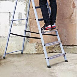 2 Pcs Ladder Feet Rubber Covers Non-slip Foot Pads 2x4cm Black Protective Caps for Metal Stairs Thick Wear-resistant