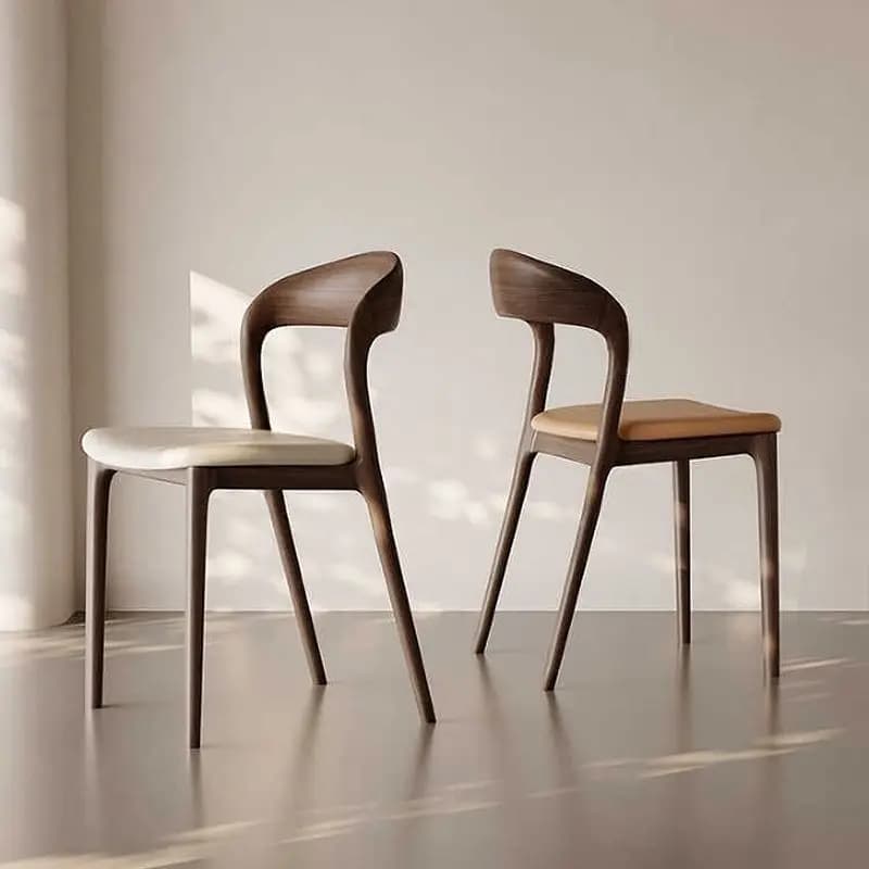 Nordic Minimalist Solid Wood Dining Chair Modern Designer Backrest Home Study Office Chair
