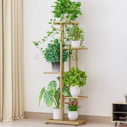 Bluesdeer Iron Flower Stand Pots Tray Plant Shelves Planter Display Rack Storage Holder Shelf Home Balcony Garden Decoration