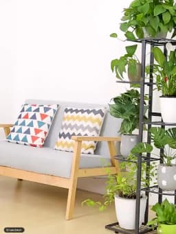 Bluesdeer Iron Flower Stand Pots Tray Plant Shelves Planter Display Rack Storage Holder Shelf Home Balcony Garden Decoration