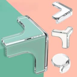 Safety Corner Protectors, Transparent Silicone Edge Guards for Table Desk Furniture, Anti-Collision Soft Bumpers for Kids