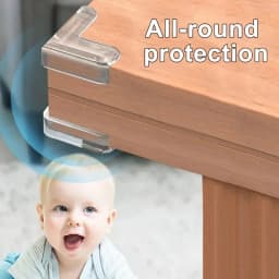 Safety Corner Protectors, Transparent Silicone Edge Guards for Table Desk Furniture, Anti-Collision Soft Bumpers for Kids