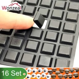 16 Set Wall Stickers Self Adhesive Buffer Bumper Toilets Drawer Door Cabinets Anti Collision Rubber Non Slip Silicone Feet Pad