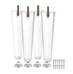Acrylic Furniture Legs - Mid Century Legs Set of 4 For Couch, Sofa, Chair, Table,Dresser, Bed, Cabinet,Load 600KG
