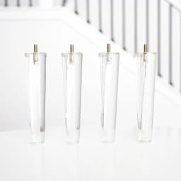 Acrylic Furniture Legs - Mid Century Legs Set of 4 For Couch, Sofa, Chair, Table,Dresser, Bed, Cabinet,Load 600KG