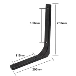 Steel Shelf Support Bracket Black/White Color Adjustable Wall Mounted Heavy Support Bench Table Bracket Triangle Angle Bracket