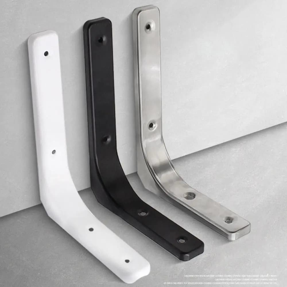 Steel Shelf Support Bracket Black/White Color Adjustable Wall Mounted Heavy Support Bench Table Bracket Triangle Angle Bracket