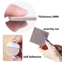 Felt Chair Leg Pads 5mm Thick Floor Scratch Protector Mat Mute Non-slip Self Adhesive Foot Pad for Furniture Accessories