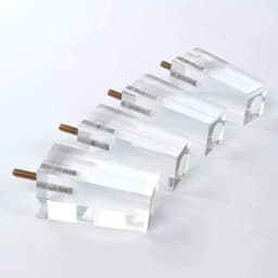 1Pcs 4inch Acrylic Furniture Legs Square Transparent Sofa Legs Replacement for Home Chairs Bed Drawers Coffee Table with Screws
