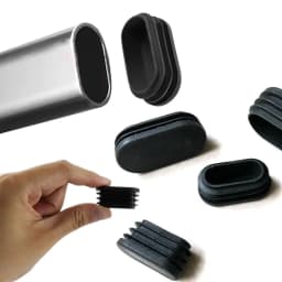 8Pcs Oval Tube Plug Foot Pad Blanking End Cap Non-slip Table Foot Dust Cover Chair Leg Sock Floor Protector Pad Furniture Parts