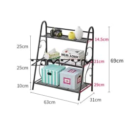 Iron Flower Pot Stands 3 Layers Plant Shelf Stand Succulent Rack Balcony Simple Indoor Garden Shelves Shoes Book Rack Home Decor