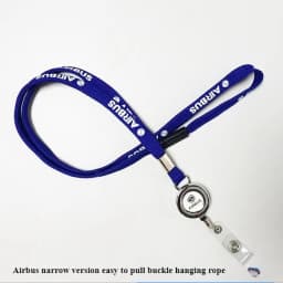 Airbus AIRBUS Boeing metal buckle hanging rope, easy to pull buckle wide version work ID, card sleeve boarding pass