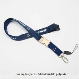Airbus AIRBUS Boeing metal buckle hanging rope, easy to pull buckle wide version work ID, card sleeve boarding pass