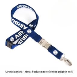 Airbus AIRBUS Boeing metal buckle hanging rope, easy to pull buckle wide version work ID, card sleeve boarding pass