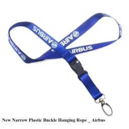 Airbus AIRBUS Boeing metal buckle hanging rope, easy to pull buckle wide version work ID, card sleeve boarding pass