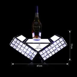 Bar Nightclub Metal Castle LED light base Whisky wine Champagne Display Carrier Holder Bottle Presenter Glorifiers with Laser