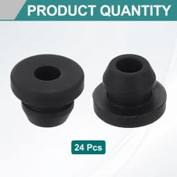 24Pcs Rubber Grommets ID 2-11mm Snap Firewall Hole Plug Anti-Scratch Hole Cover Plug for Electrical Box Cable Wiring Black