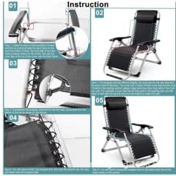 2025 Universal Replacement Fabric Cloth for Zero Gravity Chair Patio Lounge Couch Recliners All Standard Sling Chairs 63x17 inch