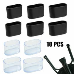 Oval Covers Chair Leg Cap 10Pcs Patio Rubber Floor Protectors For Outdoor Furniture Garden Office 2022 Durable