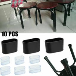 Oval Covers Chair Leg Cap 10Pcs Patio Rubber Floor Protectors For Outdoor Furniture Garden Office 2022 Durable