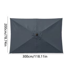 Outdoor Umbrella Replacement Canopy 6.6x10ft Patio Umbrella Replacement Canopy Heavy Duty Cantilever Parasol Top For Deck