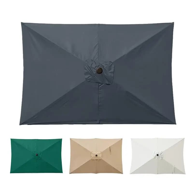 Outdoor Umbrella Replacement Canopy 6.6x10ft Patio Umbrella Replacement Canopy Heavy Duty Cantilever Parasol Top For Deck