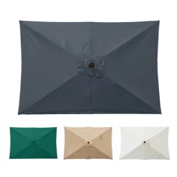Outdoor Umbrella Replacement Canopy 6.6x10ft Patio Umbrella Replacement Canopy Heavy Duty Cantilever Parasol Top For Deck