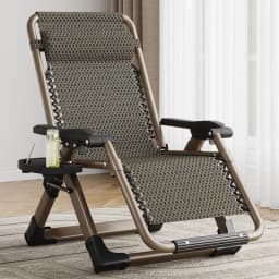 Nordic Folding Recliner Comfortable Tatami Armchair Portable Lounge Chair with Backrest Rattan Seating for Living Room