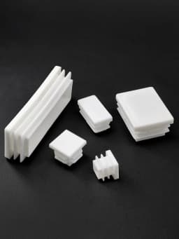 5/10/20Pcs White Rectangle/Square Blanking End Cap Table Leg Foot Pad Steel Pipe Insert Plug 13/15/16/19/20/25/30/32/35mm~200mm