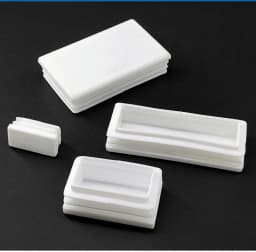5/10/20Pcs White Rectangle/Square Blanking End Cap Table Leg Foot Pad Steel Pipe Insert Plug 13/15/16/19/20/25/30/32/35mm~200mm