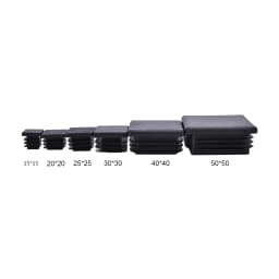 10Pcs Chair Leg Plastic Blanking End Cap Square Tube Insert Black 15mm 20mm 25mm 30mm 40mm 50mm