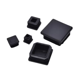 10Pcs Chair Leg Plastic Blanking End Cap Square Tube Insert Black 15mm 20mm 25mm 30mm 40mm 50mm