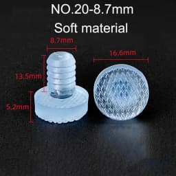 10/20pcs Round PVC Furniture Foot Nail Rubber Glide Nail Office Table Chair Leg Floor Protector Round Sliding Disc Noise Killer