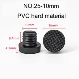 10/20pcs Round PVC Furniture Foot Nail Rubber Glide Nail Office Table Chair Leg Floor Protector Round Sliding Disc Noise Killer